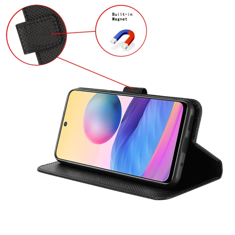 For Doogee S88 Pro / S88 Plus Diamond Texture Leather Phone Case(Black) - Doogee Cases by PMC TechLife | Online Shopping South Africa | PMC TechLife | Buy Now Pay Later Mobicred