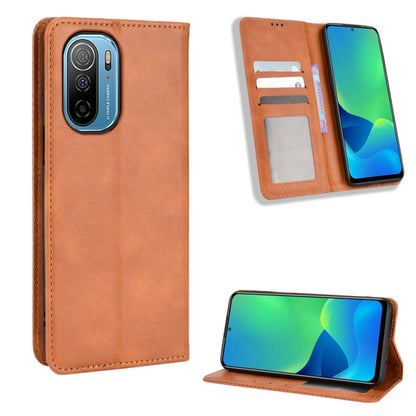 For Ulefone Note 13P Magnetic Buckle Retro Texture Leather Phone Case(Brown) - OPPO Cases by PMC Jewellery | Online Shopping South Africa | PMC Jewellery | Buy Now Pay Later Mobicred