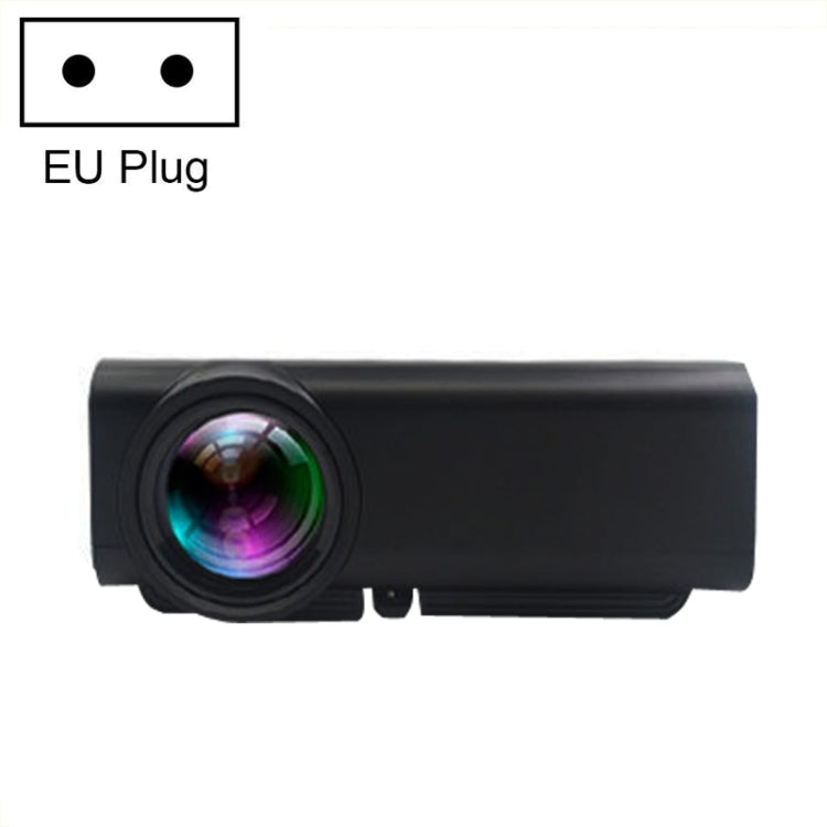 YG530 LED Small 1080P Wireless Screen Mirroring Projector, Power Plug:EU Plug(Black) - LED Projector by PMC Jewellery | Online Shopping South Africa | PMC Jewellery | Buy Now Pay Later Mobicred