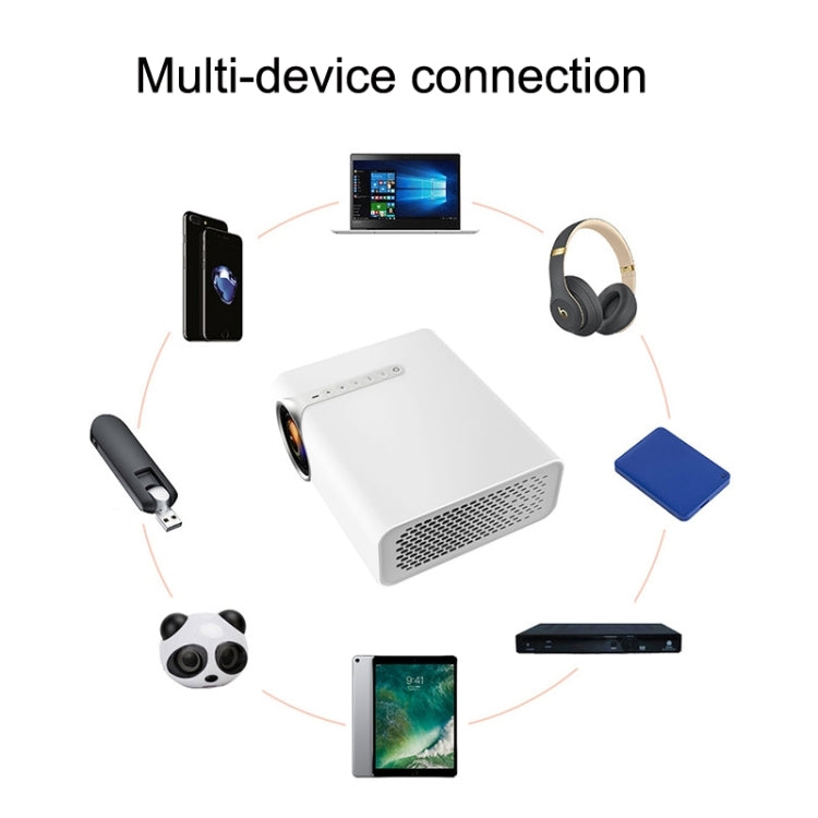 YG530 LED Small 1080P Wireless Screen Mirroring Projector, Power Plug:AU Plug(White) - LED Projector by PMC TechLife | Online Shopping South Africa | PMC TechLife | Buy Now Pay Later Mobicred