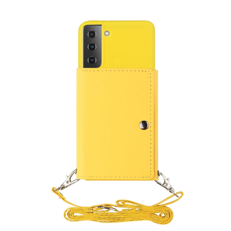 For Samsung Galaxy S22 5G Crossbody Lanyard Wallet Card Bag Phone Case(Yellow) - Galaxy S22 5G Cases by PMC Jewellery | Online Shopping South Africa | PMC Jewellery