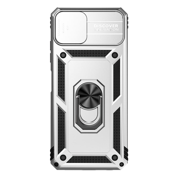 For Samsung Galaxy A22 5G Sliding Camshield Holder Phone Case(Silver) - Galaxy Phone Cases by PMC Jewellery | Online Shopping South Africa | PMC Jewellery