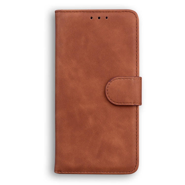 For Blackview A80 Skin Feel Pure Color Flip Leather Phone Case(Brown) - More Brand by PMC TechLife | Online Shopping South Africa | PMC TechLife | Buy Now Pay Later Mobicred