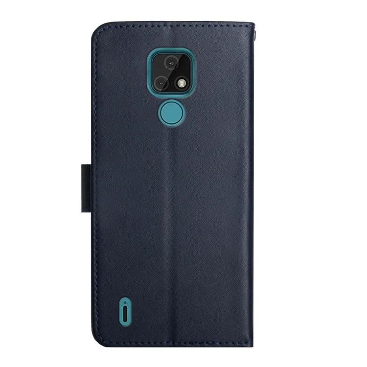 For Motorola Moto E7 Genuine Leather Fingerprint-proof Horizontal Flip Phone Case(Blue) - Motorola Cases by PMC TechLife | Online Shopping South Africa | PMC TechLife | Buy Now Pay Later Mobicred