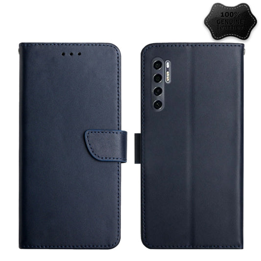 For TCL 20 Pro 5G Genuine Leather Fingerprint-proof Flip Phone Case(Blue) - More Brand by PMC Jewellery | Online Shopping South Africa | PMC Jewellery | Buy Now Pay Later Mobicred