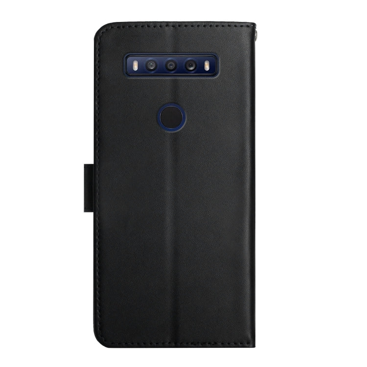 For TCL 10 SE Genuine Leather Fingerprint-proof Flip Phone Case(Black) - More Brand by PMC TechLife | Online Shopping South Africa | PMC TechLife | Buy Now Pay Later Mobicred