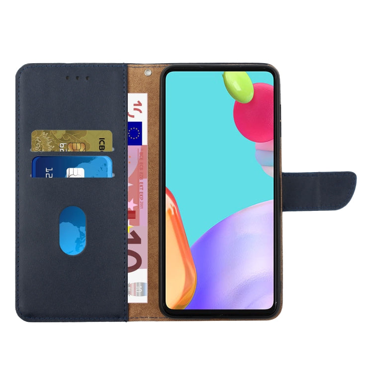 For UMIDIGI A7 Genuine Leather Fingerprint-proof Flip Phone Case(Blue) - More Brand by PMC TechLife | Online Shopping South Africa | PMC TechLife | Buy Now Pay Later Mobicred