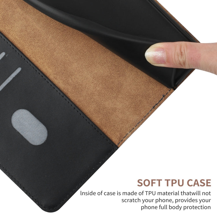 For OnePlus 9R Genuine Leather Fingerprint-proof Horizontal Flip Phone Case(Black) - OnePlus Cases by PMC TechLife | Online Shopping South Africa | PMC TechLife | Buy Now Pay Later Mobicred