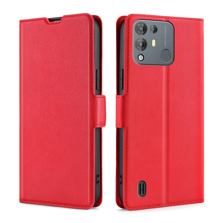 For Blackview A55 Pro Ultra-thin Voltage Side Buckle PU + TPU Leather Phone Case(Red) - More Brand by PMC Jewellery | Online Shopping South Africa | PMC Jewellery | Buy Now Pay Later Mobicred