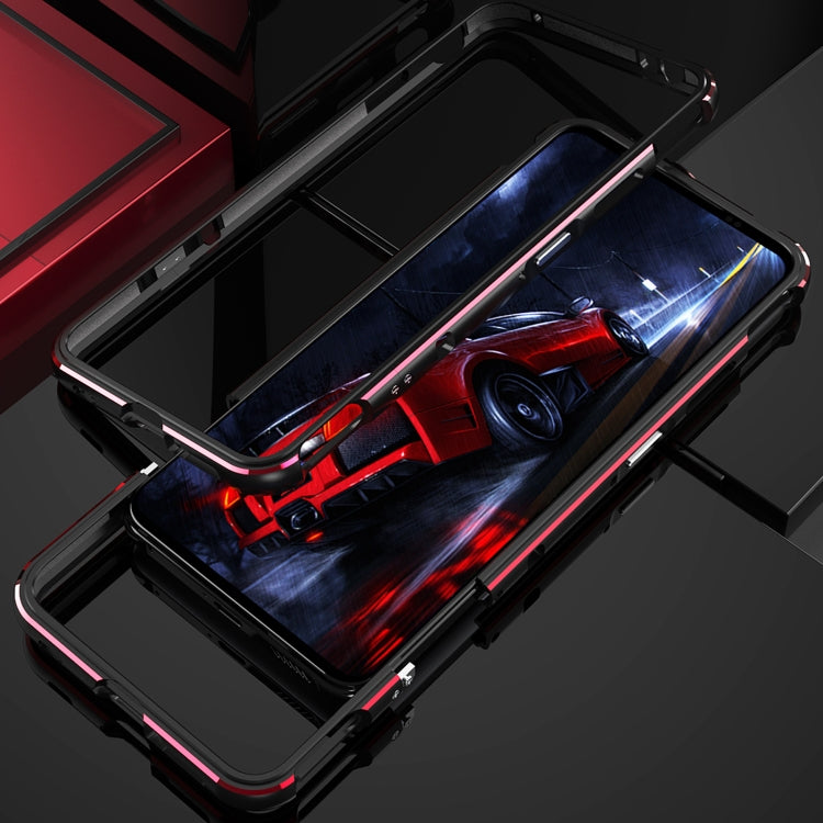 For ZTE nubia Red Magic 7 Aurora Series Metal Frame Phone Case(Black Blue) - ZTE Cases by PMC TechLife | Online Shopping South Africa | PMC TechLife | Buy Now Pay Later Mobicred