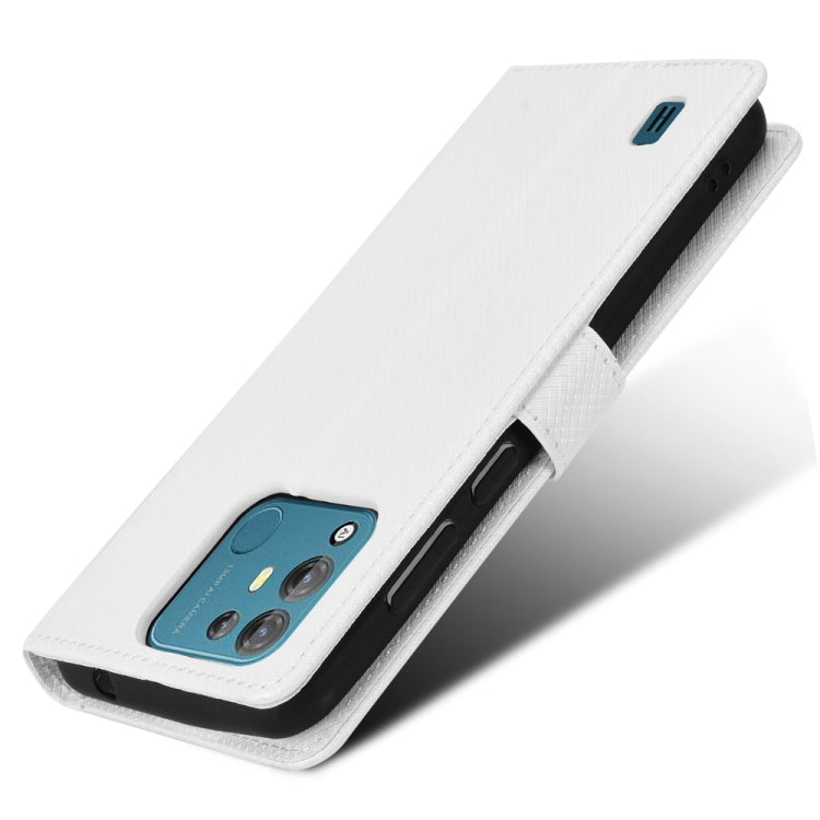 For Blackview A55 Pro Diamond Texture Leather Phone Case(White) - More Brand by PMC TechLife | Online Shopping South Africa | PMC TechLife