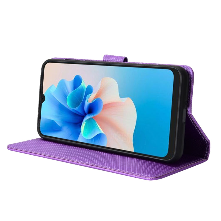 For Blackview A55 Pro Diamond Texture Leather Phone Case(Purple) - More Brand by PMC TechLife | Online Shopping South Africa | PMC TechLife | Buy Now Pay Later Mobicred