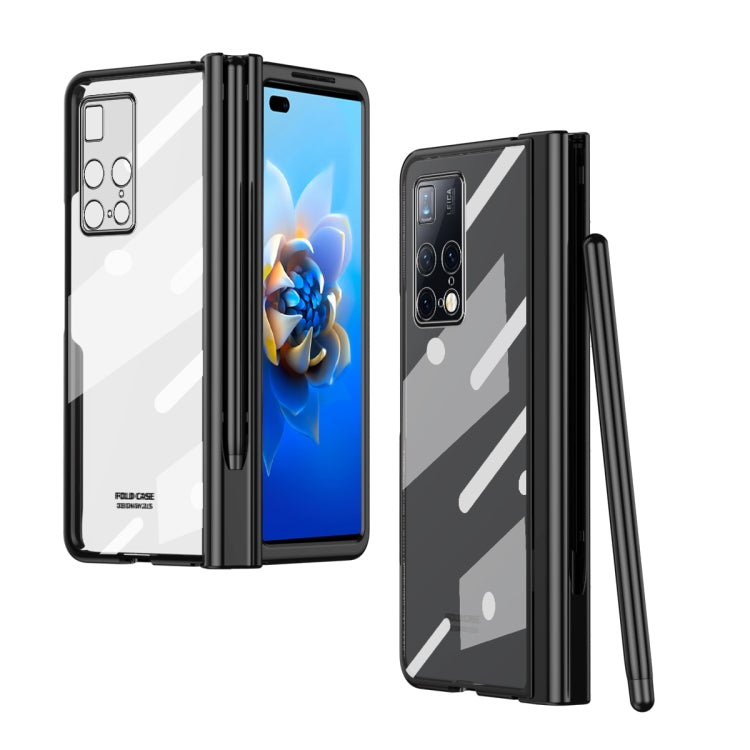 For Huawei Mate X2 Electroplating Hinge Phone Case with Stylus(Black) - Huawei Cases by PMC TechLife | Online Shopping South Africa | PMC TechLife | Buy Now Pay Later Mobicred