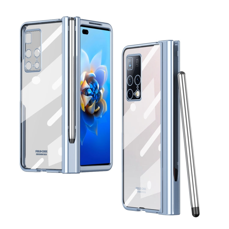 For Huawei Mate X2 Electroplating Hinge Phone Case with Stylus(Blue) - free shipping - PMC TechLife - Order now!