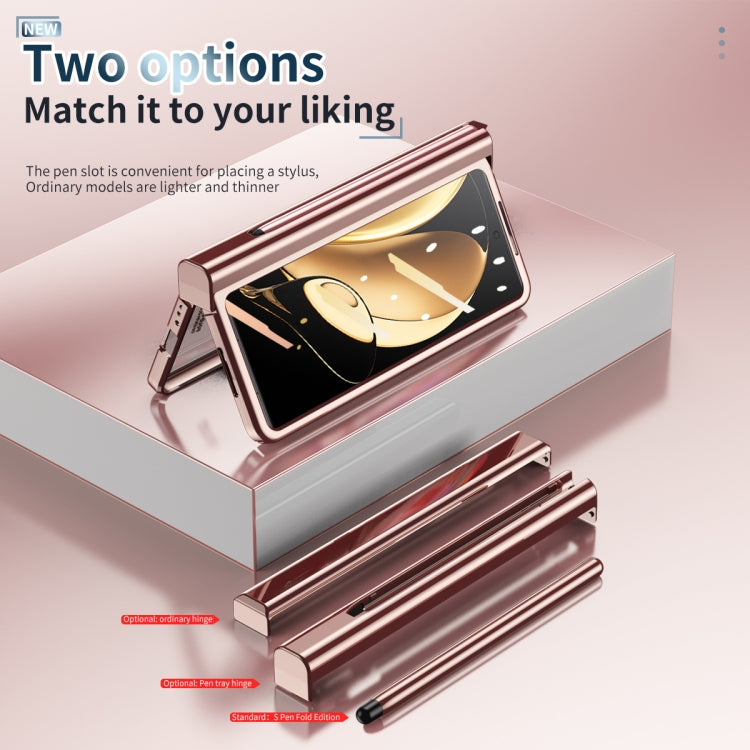 For Honor Magic V Full Body Electroplating Hinge Phone Case with Stylus(Pink) - Honor Cases by PMC TechLife | Online Shopping South Africa | PMC TechLife