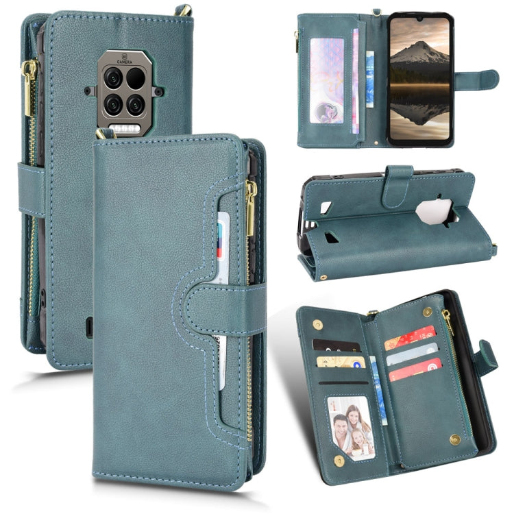 For Doogee S86 / S86 Pro Litchi Texture Zipper Leather Phone Case(Green) - free shipping - PMC TechLife - Order now!
