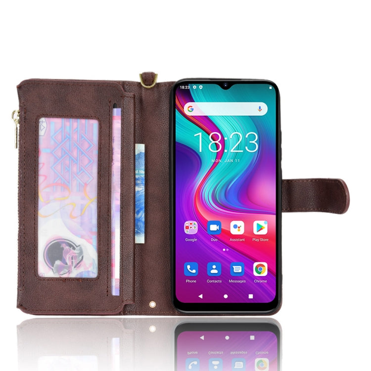 For Doogee X96 Pro Litchi Texture Zipper Leather Phone Case(Brown) - Doogee Cases by PMC Jewellery | Online Shopping South Africa | PMC Jewellery | Buy Now Pay Later Mobicred