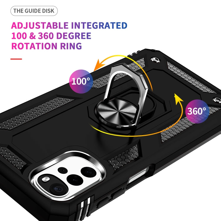 For Motorola Moto G22 Shockproof TPU + PC Holder Phone Case(Black) - Motorola Cases by PMC TechLife | Online Shopping South Africa | PMC TechLife | Buy Now Pay Later Mobicred