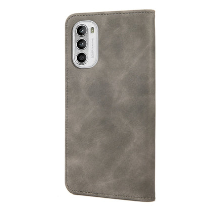 For Motorola Moto G52 Skin Feel Splicing Leather Phone Case(Grey) - Motorola Cases by PMC Jewellery | Online Shopping South Africa | PMC Jewellery | Buy Now Pay Later Mobicred