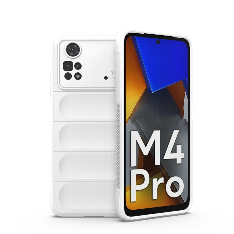 For Xiaomi Poco M4 Pro 4G Magic Shield TPU + Flannel Phone Case(White) - free shipping - PMC TechLife - Order now!