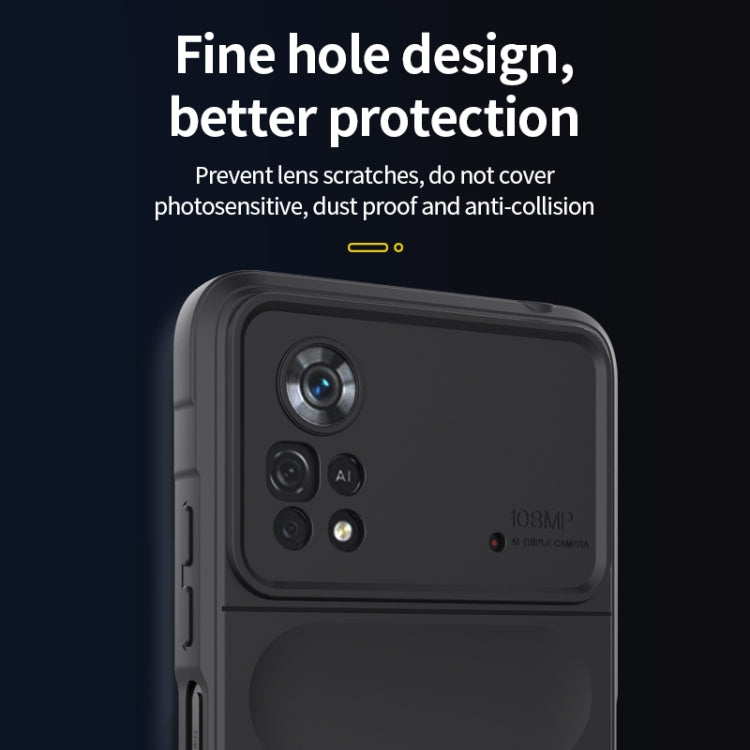 For Xiaomi Poco X4 Pro 5G Magic Shield TPU + Flannel Phone Case(Grey) - Xiaomi Cases by PMC TechLife | Online Shopping South Africa | PMC TechLife