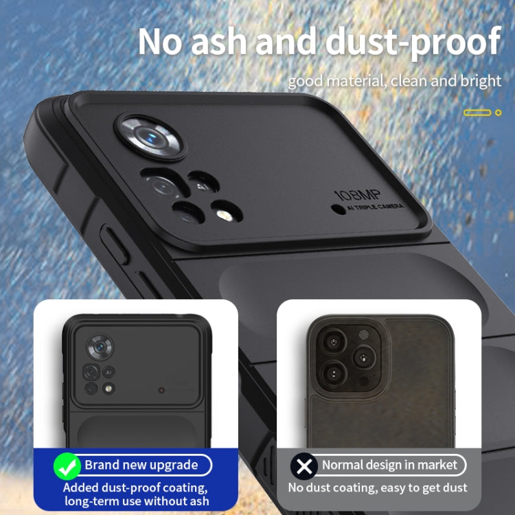 For Xiaomi Poco X4 Pro 5G Magic Shield TPU + Flannel Phone Case(Grey) - Xiaomi Cases by PMC TechLife | Online Shopping South Africa | PMC TechLife