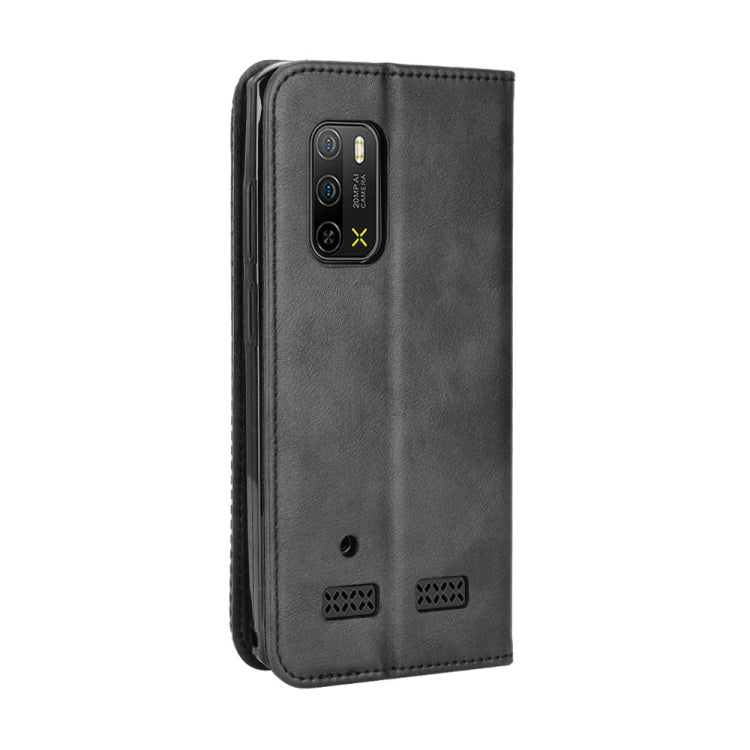 For Ulefone Armor X10 / X10 Pro Magnetic Buckle Retro Texture Leather Phone Case(Black) - Ulefone Cases by PMC Jewellery | Online Shopping South Africa | PMC Jewellery | Buy Now Pay Later Mobicred