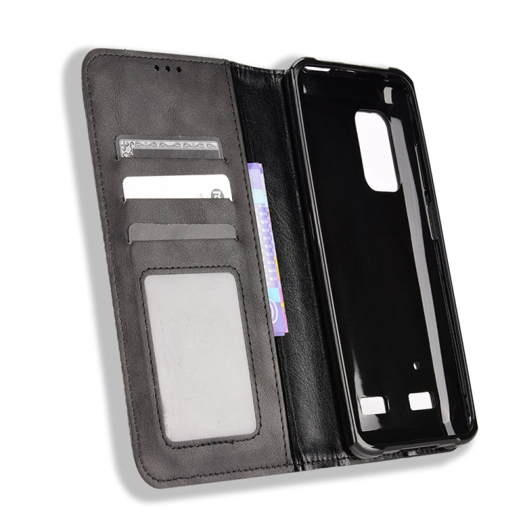 For Ulefone Armor X10 / X10 Pro Magnetic Buckle Retro Texture Leather Phone Case(Black) - Ulefone Cases by PMC Jewellery | Online Shopping South Africa | PMC Jewellery | Buy Now Pay Later Mobicred