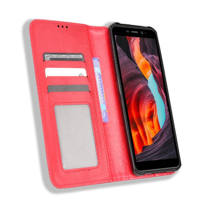 For Ulefone Armor X10 / X10 Pro Magnetic Buckle Retro Texture Leather Phone Case(Red) - Ulefone Cases by PMC Jewellery | Online Shopping South Africa | PMC Jewellery | Buy Now Pay Later Mobicred