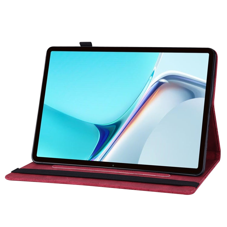 For Huawei MatePad 11 2021 Big Butterfly Embossed Leather Tablet Case(Red) - Huawei by PMC TechLife | Online Shopping South Africa | PMC TechLife | Buy Now Pay Later Mobicred