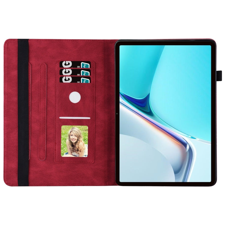 For Huawei MatePad 11 2021 Big Butterfly Embossed Leather Tablet Case(Red) - Huawei by PMC TechLife | Online Shopping South Africa | PMC TechLife | Buy Now Pay Later Mobicred