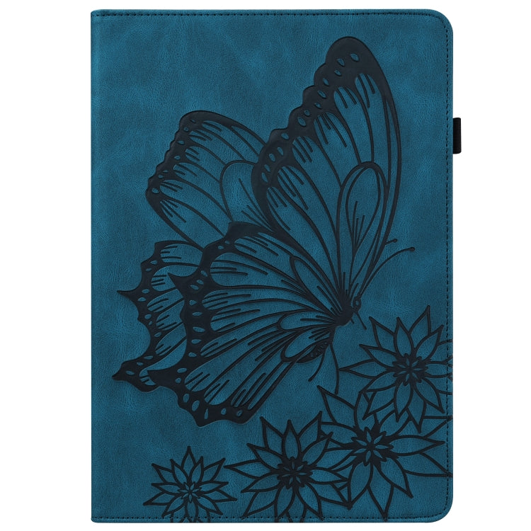 For OPPO Pad 11 inch 2022 Big Butterfly Embossed Leather Tablet Case(Blue) - OPPO by PMC TechLife | Online Shopping South Africa | PMC TechLife | Buy Now Pay Later Mobicred