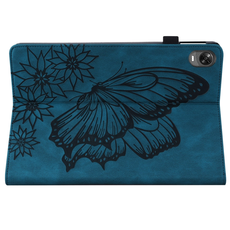 For OPPO Pad 11 inch 2022 Big Butterfly Embossed Leather Tablet Case(Blue) - OPPO by PMC TechLife | Online Shopping South Africa | PMC TechLife | Buy Now Pay Later Mobicred
