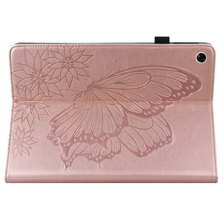 For Realme Pad Big Butterfly Embossed Leather Tablet Case(Rose Gold) - Realme by PMC TechLife | Online Shopping South Africa | PMC TechLife | Buy Now Pay Later Mobicred