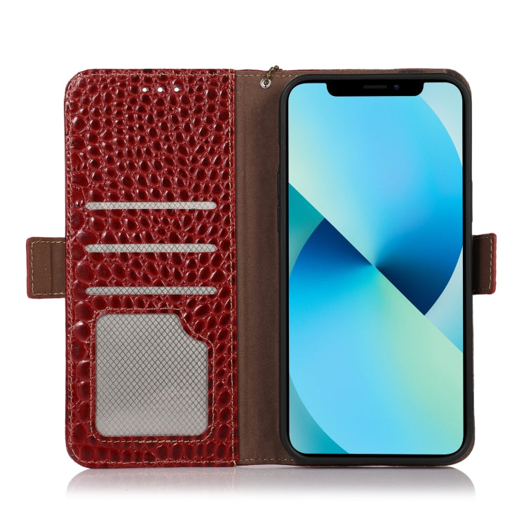 For Nokia C21 Plus Crocodile Top Layer Cowhide Leather Phone Case(Red) - Nokia Cases by PMC TechLife | Online Shopping South Africa | PMC TechLife | Buy Now Pay Later Mobicred