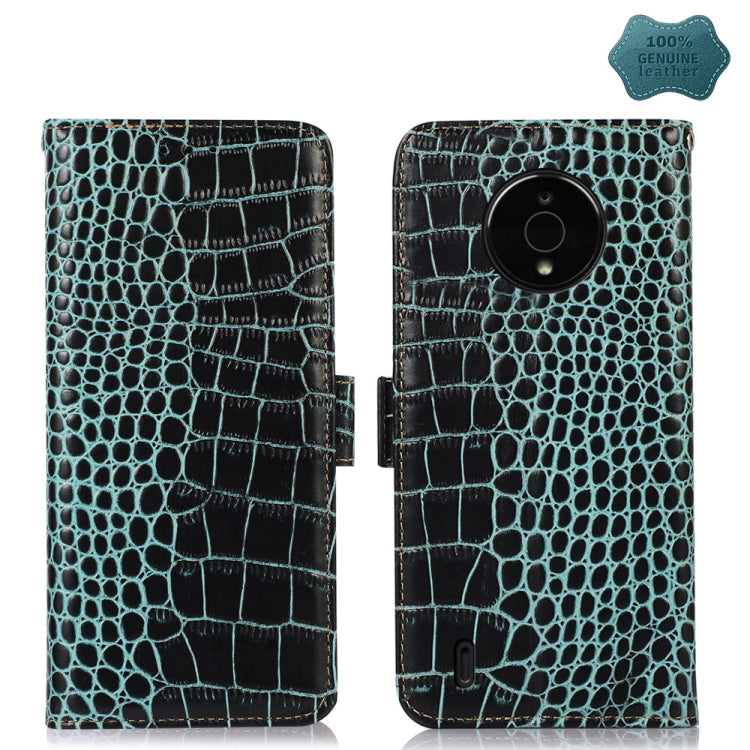 For Nokia C200 Crocodile Top Layer Cowhide Leather Phone Case(Green) - free shipping - PMC TechLife - Order now!