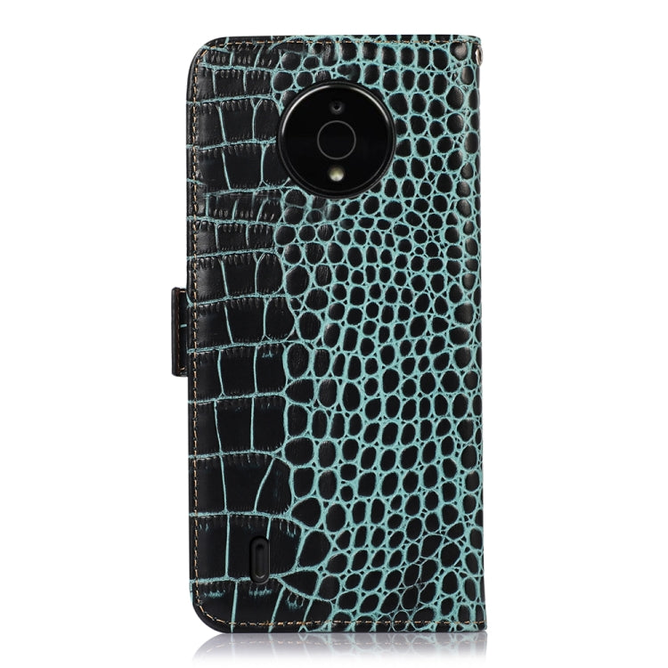 For Nokia C200 Crocodile Top Layer Cowhide Leather Phone Case(Green) - free shipping - PMC TechLife - Order now!