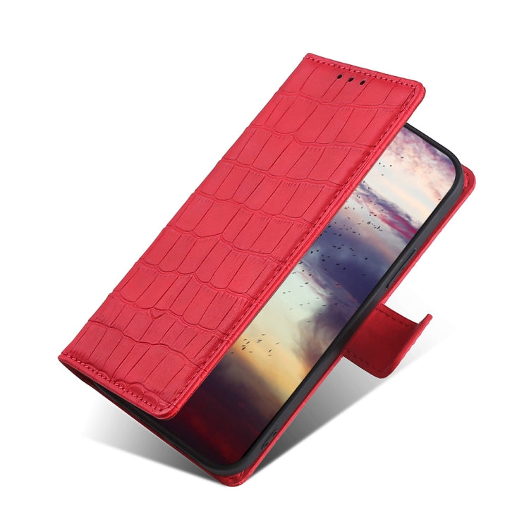 For Blackview A70 Skin Feel Crocodile Magnetic Clasp Leather Phone Case(Red) - More Brand by PMC Jewellery | Online Shopping South Africa | PMC Jewellery | Buy Now Pay Later Mobicred