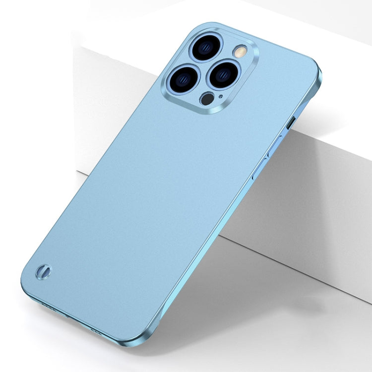 For iPhone 12 Pro Electroplating Frosted Frameless Phone Case(Light Blue) - iPhone 12 / 12 Pro Cases by PMC Jewellery | Online Shopping South Africa | PMC Jewellery | Buy Now Pay Later Mobicred