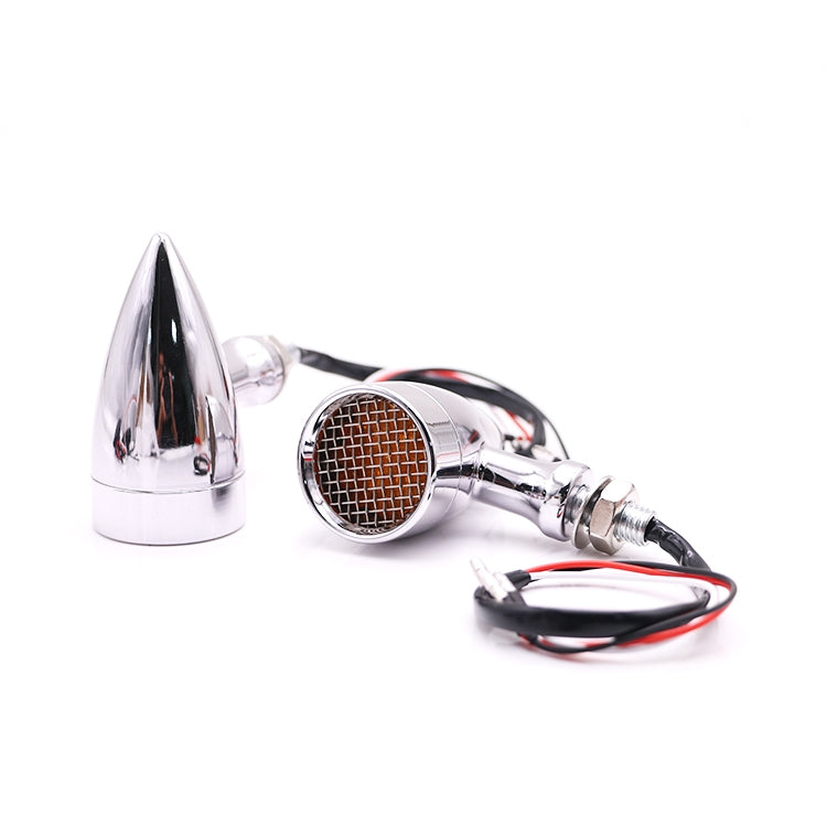 Z008 1 Pair 12V Modified Universal Motorcycle LED Turn Signal, Light Color:Yellow Light(Electroplating) - Turn Signal by PMC TechLife | Online Shopping South Africa | PMC TechLife | Buy Now Pay Later Mobicred