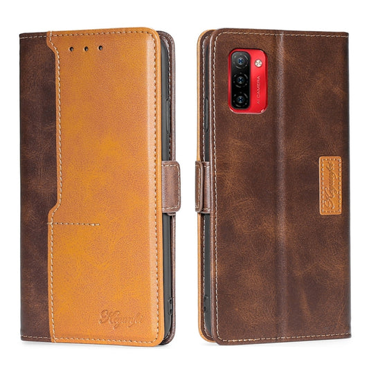 For Ulefone Note 12P Contrast Color Side Buckle Leather Phone Case(Dark Brown + Gold) - Ulefone Cases by PMC Jewellery | Online Shopping South Africa | PMC Jewellery | Buy Now Pay Later Mobicred