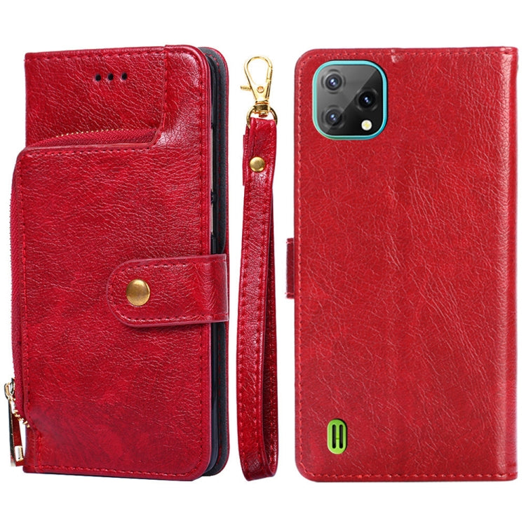 For Blackview A55 Zipper Bag Leather Phone Case(Red) - More Brand by PMC Jewellery | Online Shopping South Africa | PMC Jewellery | Buy Now Pay Later Mobicred