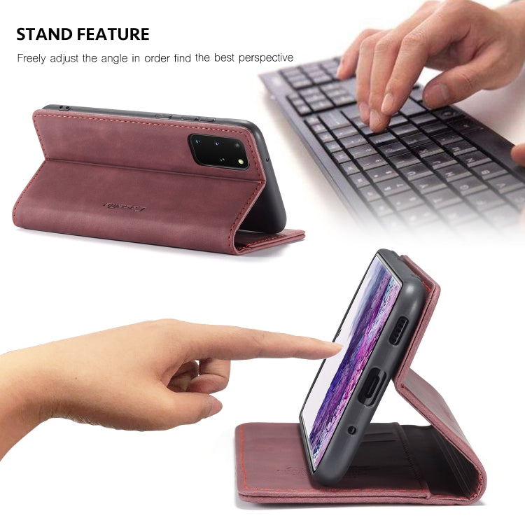 For Galaxy S20 Plus CaseMe Multifunctional Horizontal Flip Leather Case, with Card Slot & Holder & Wallet(Wine Red) - Galaxy Phone Cases by CaseMe | Online Shopping South Africa | PMC Jewellery | Buy Now Pay Later Mobicred