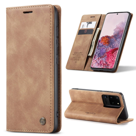 For Galaxy S20 Ultra CaseMe Multifunctional Horizontal Flip Leather Case, with Card Slot & Holder & Wallet(Brown) - Galaxy Phone Cases by CaseMe | Online Shopping South Africa | PMC Jewellery | Buy Now Pay Later Mobicred