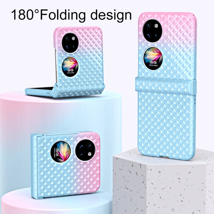 For Huawei P50 Pocket Rainbow Gradient Hinge Shockproof Phone Case(Purple Pink) - Huawei Cases by PMC TechLife | Online Shopping South Africa | PMC TechLife | Buy Now Pay Later Mobicred