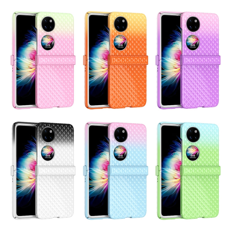 For Huawei P50 Pocket Rainbow Gradient Hinge Shockproof Phone Case(Orange Yellow) - Huawei Cases by PMC TechLife | Online Shopping South Africa | PMC TechLife | Buy Now Pay Later Mobicred