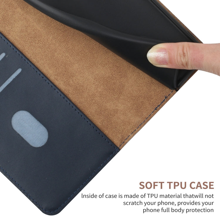 For Honor Magic4 Genuine Leather Fingerprint-proof Horizontal Flip Phone Case(Blue) - Honor Cases by PMC TechLife | Online Shopping South Africa | PMC TechLife | Buy Now Pay Later Mobicred