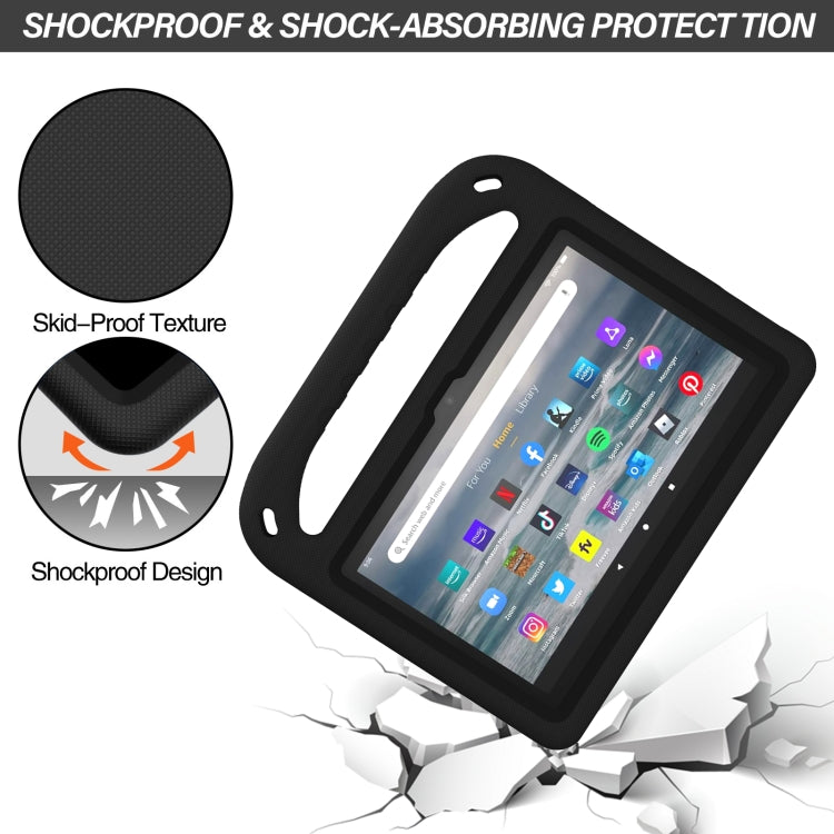 For Amazon Fire 7 2022 Handle EVA Shockproof Tablet Case with Triangle Holder(Black) - Amazon by PMC TechLife | Online Shopping South Africa | PMC TechLife | Buy Now Pay Later Mobicred