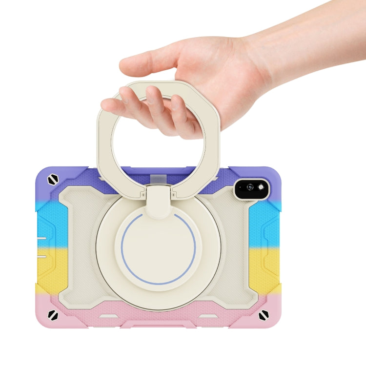For Huawei MatePad 10.4 Armor Contrast Color Silicone + PC Tablet Case(Colorful Pink) - Huawei by PMC TechLife | Online Shopping South Africa | PMC TechLife