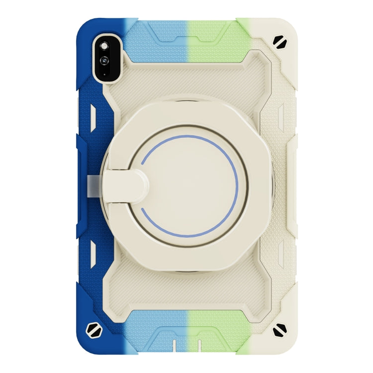 For Huawei MatePad 10.4 Armor Contrast Color Silicone + PC Tablet Case(Colorful Blue) - Huawei by PMC TechLife | Online Shopping South Africa | PMC TechLife | Buy Now Pay Later Mobicred